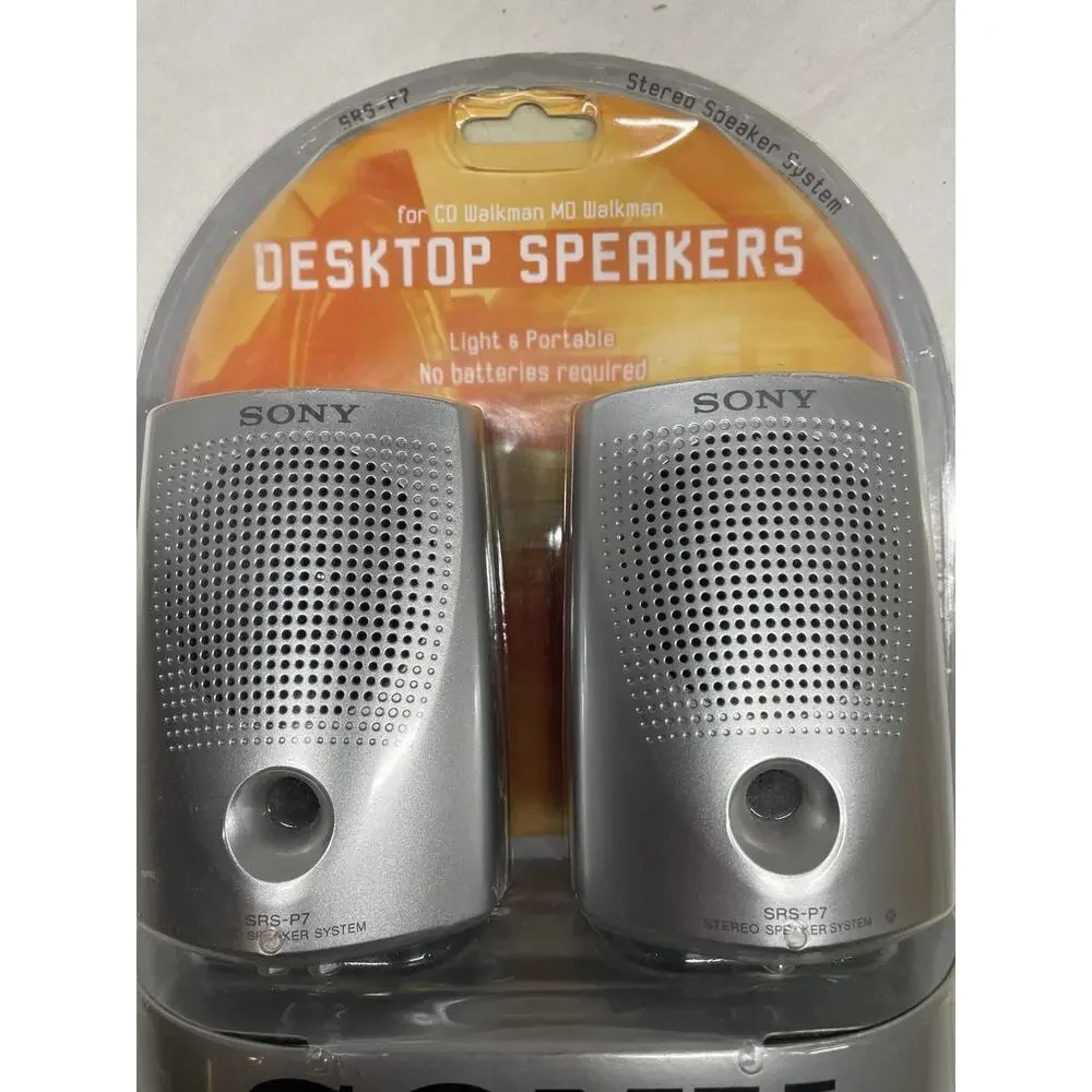 Sony SRS-P7 Desktop Speakers for CD Walkman MD Walkman New in Box